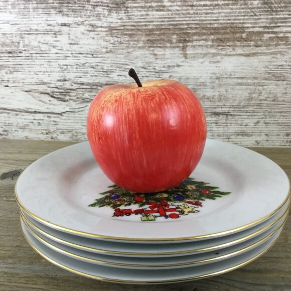 Sea Gull Christmas Heritage China Salad/Dessert Plates 7" Set Of 4 - Picture 13 of 13